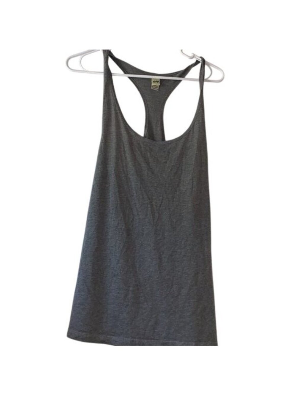 Kavio! Gray Racerback Tank Top X-Large Cotton/Polyester Blend Womens Casual Slee